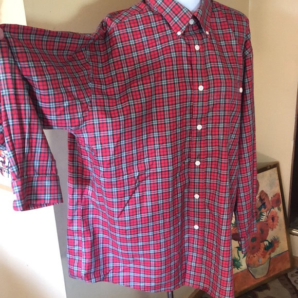 Vintage ORVIS Size XXL Lumberjack Plaid ButtonFront & Button Collar 100% Cotton - Picture 3 of 16
